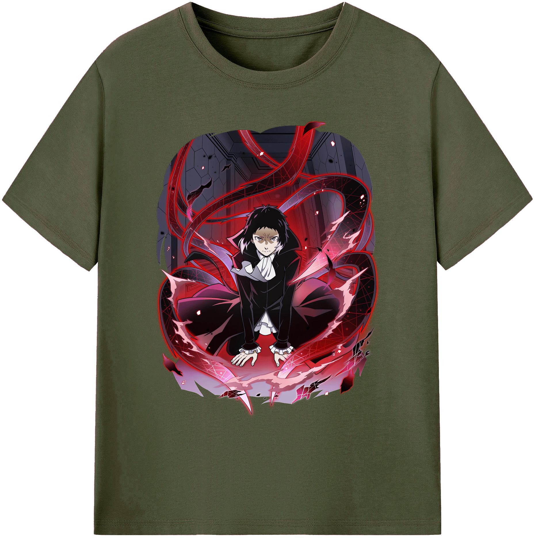 （画像用） 文豪ストレイドッグス Bungo Stray Dogs 綿100％ メンズ半袖Tシャツ｜肌触りやわらか＆通気性